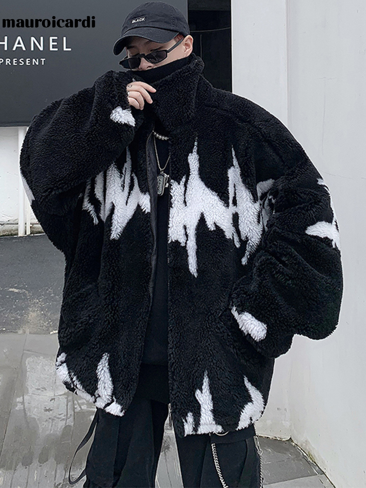 Men Formal Wear Coat - Mauroicardi Winter Oversized Verdikte Warme Pluizige