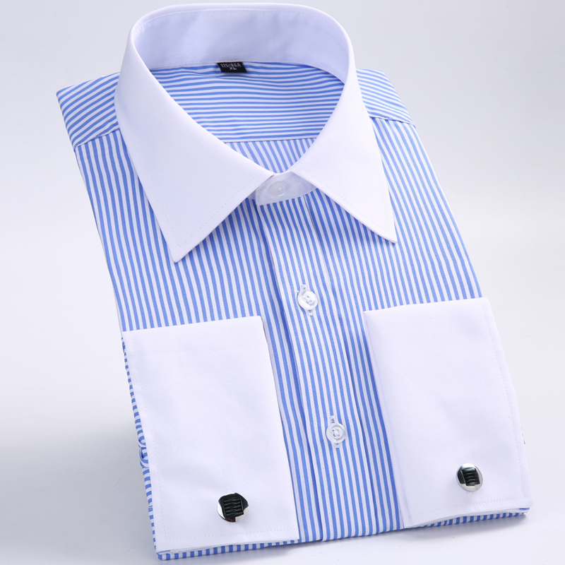 Dress Shirt French Cuff - Heren Franse Manchet Overhemd Met Lange