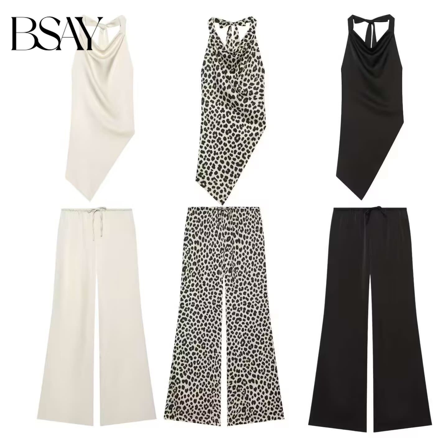 Satin Bow Tie - BSAY 2026 Dames Satijnen Tweedelig Outfit