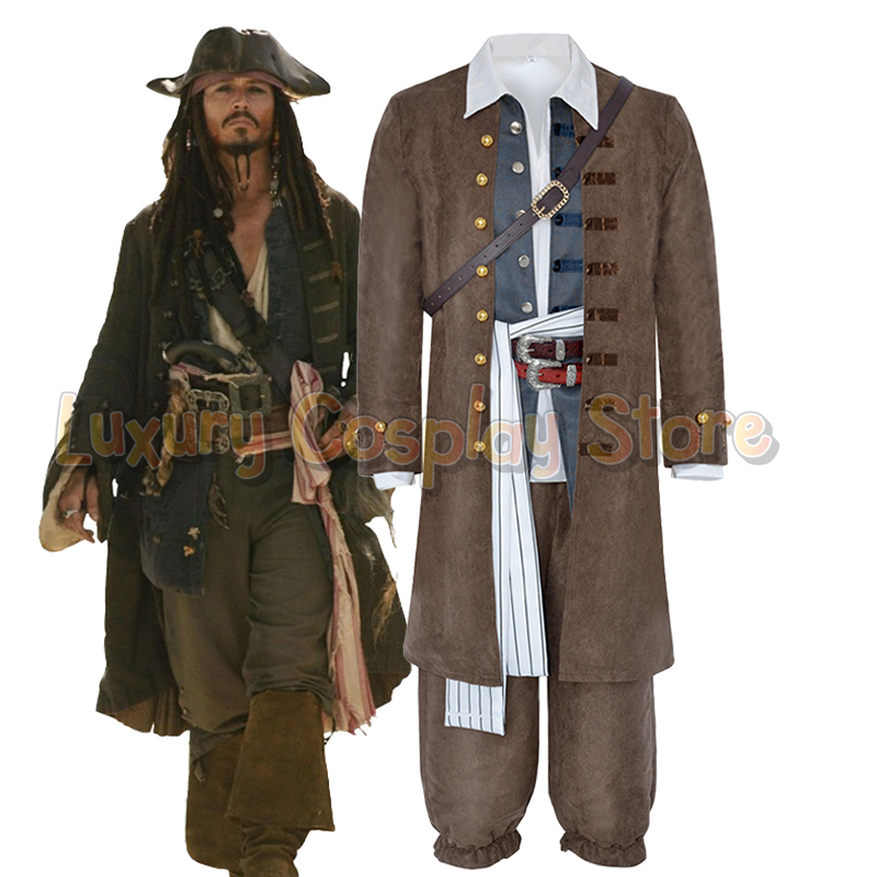 Men Formal Wear Coat - Piratenkapitein Jack Sparrow Cosplay Kostuum Film