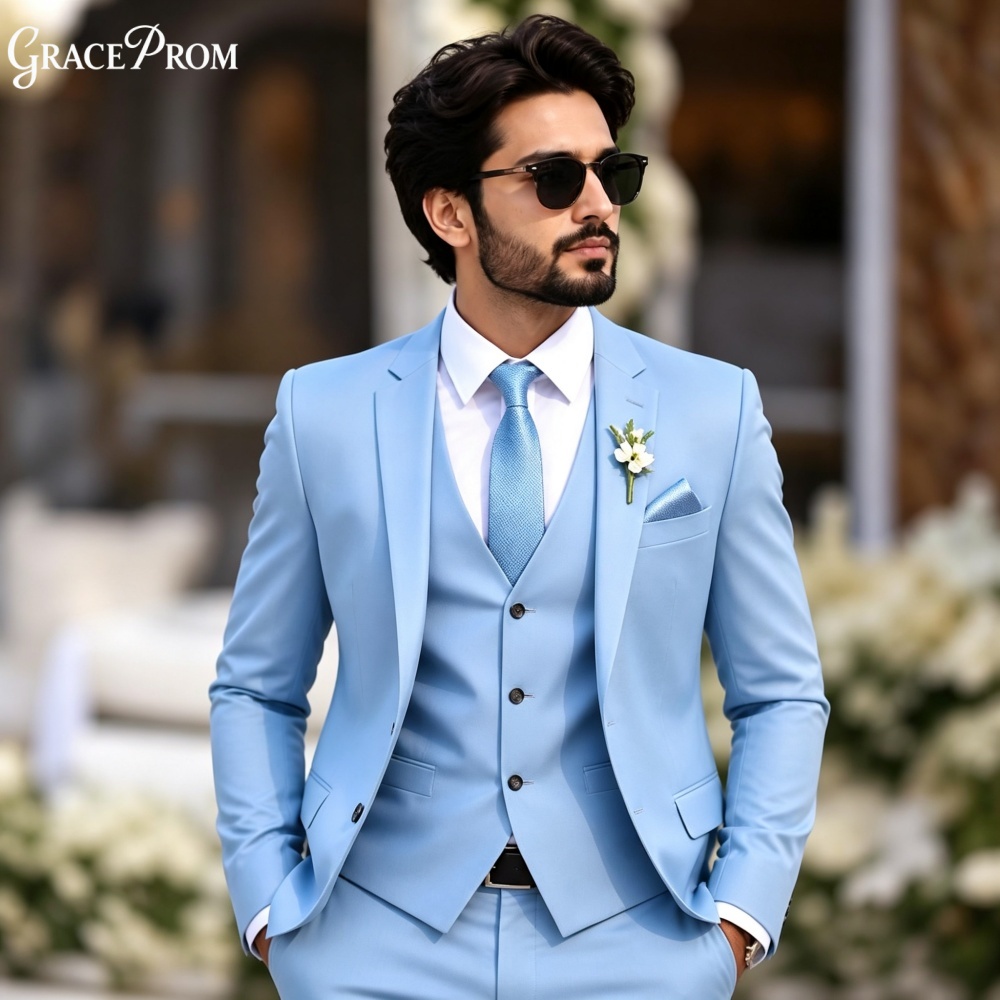 Elegant Licht Hemelsblauw 3-de - Men'S Formal Evening Wear recensie en prijs