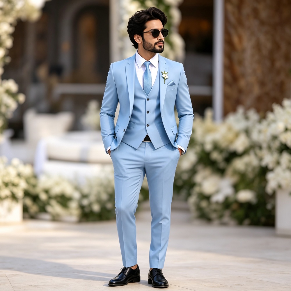 Elegant Licht Hemelsblauw 3-de - Men'S Formal Evening Wear recensie en prijs