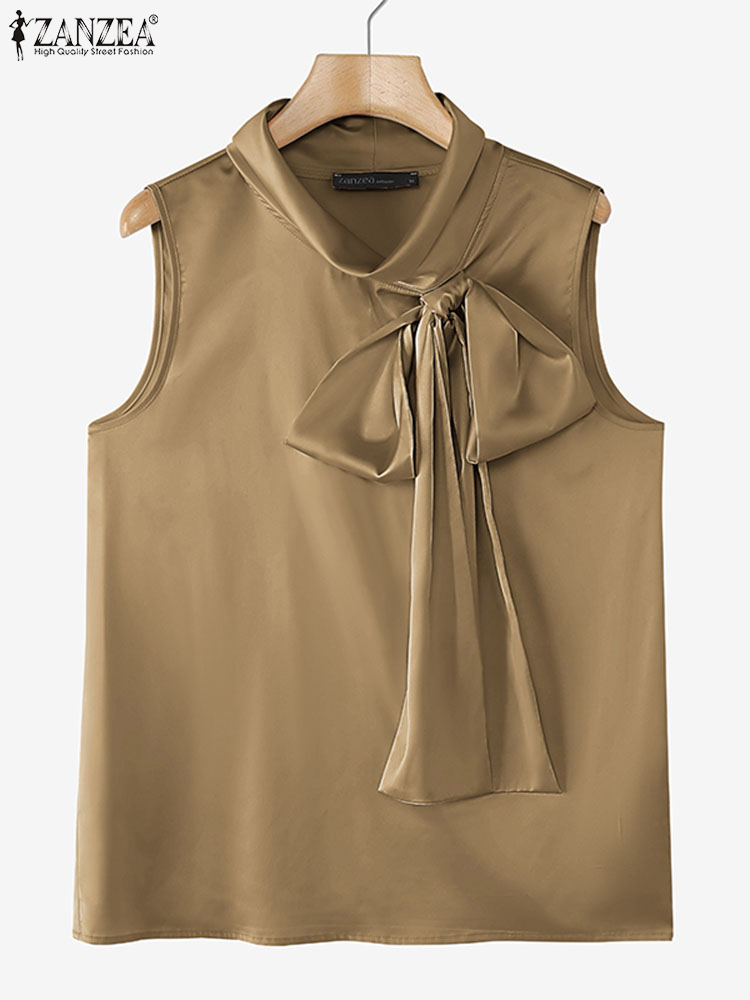 ZANZEA Elegante Blouses Strikj - Satin Bow Tie recensie en prijs