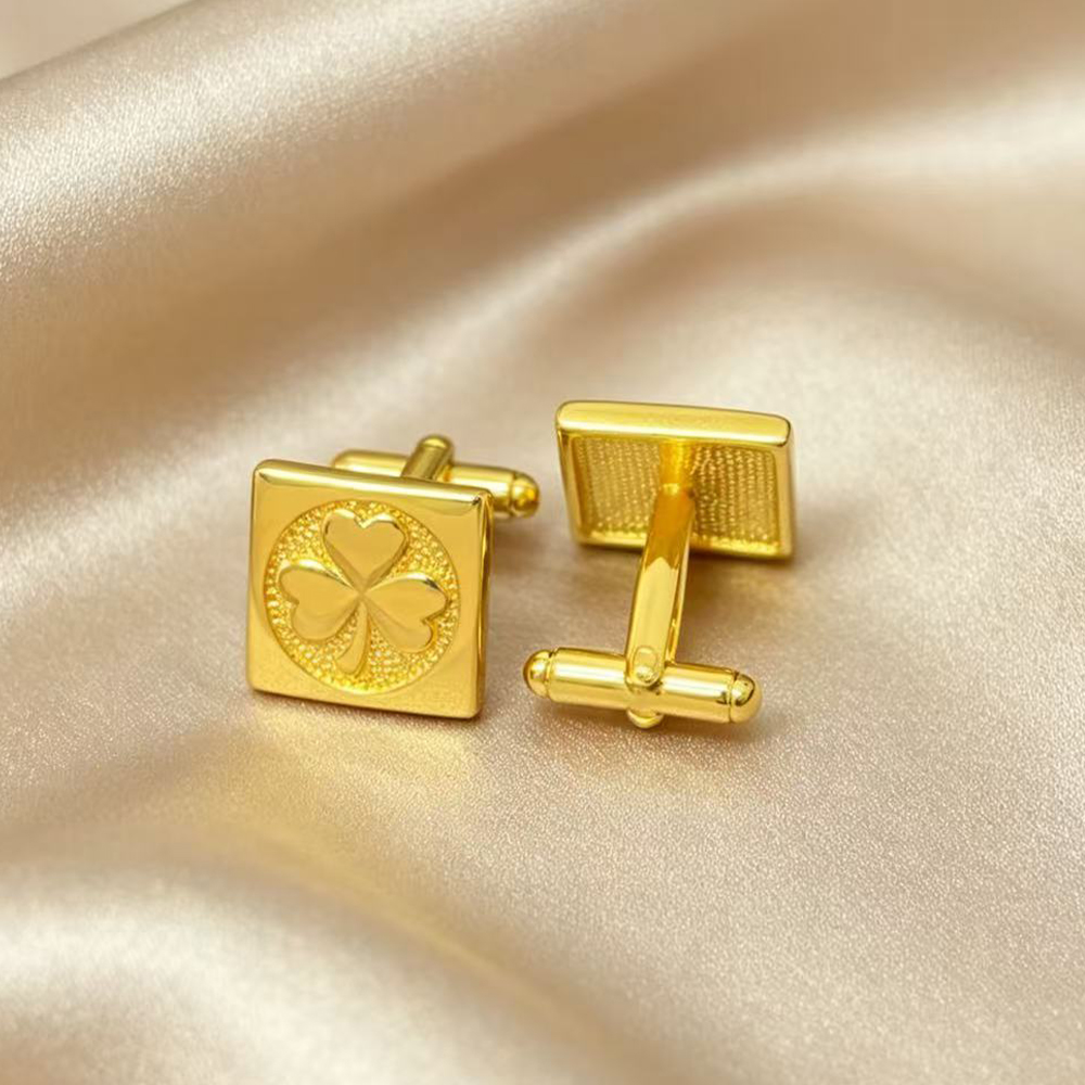Gouden vierkante manchetknopen - Dress Shirt French Cuff recensie en prijs