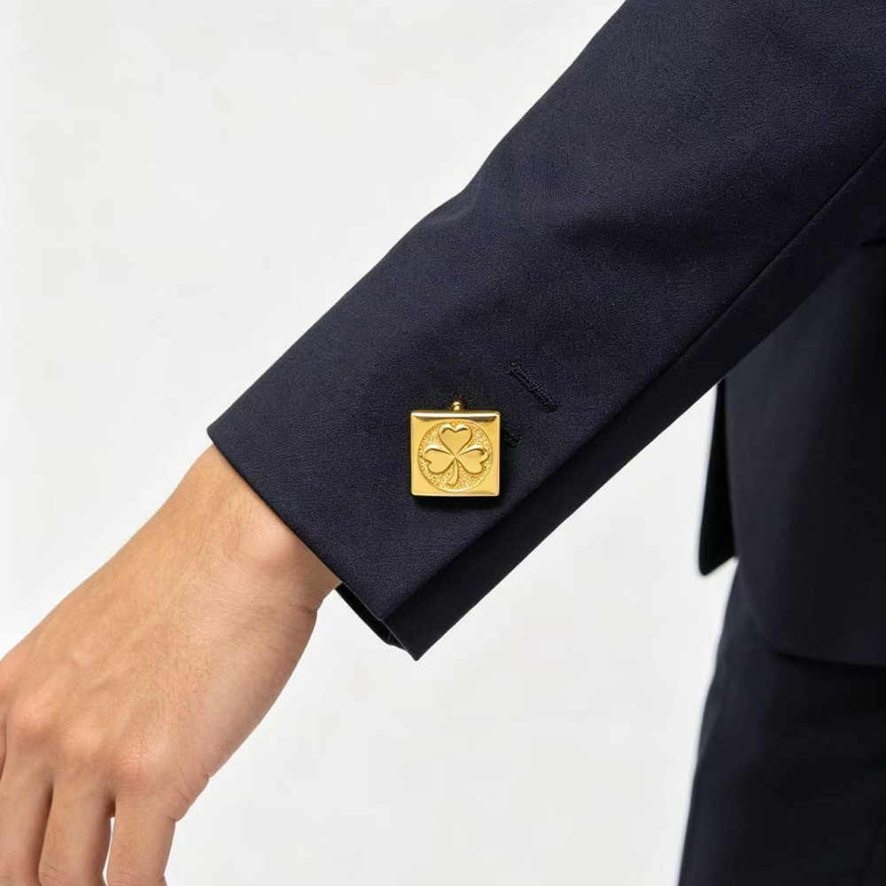 Gouden vierkante manchetknopen - Dress Shirt French Cuff recensie en prijs
