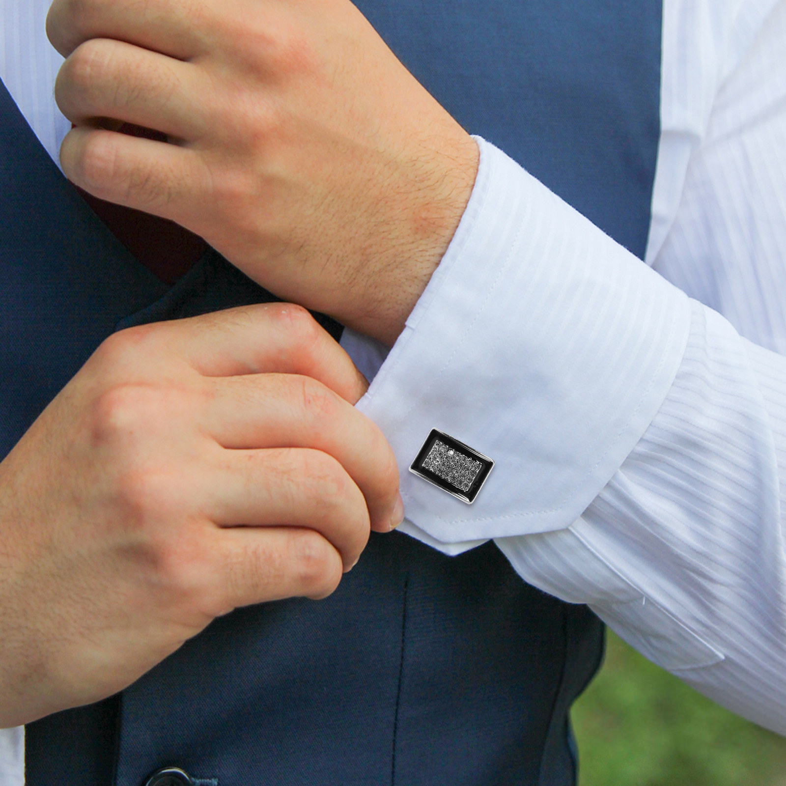 1 paar luxe manchetknopen in F - Dress Shirt French Cuff recensie en prijs
