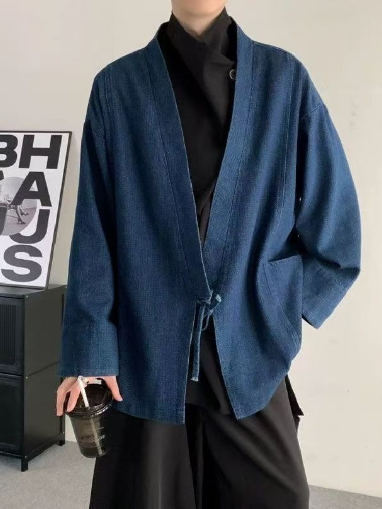 Vintage Japanse stijl denim ja - Men Formal Wear Coat recensie en prijs