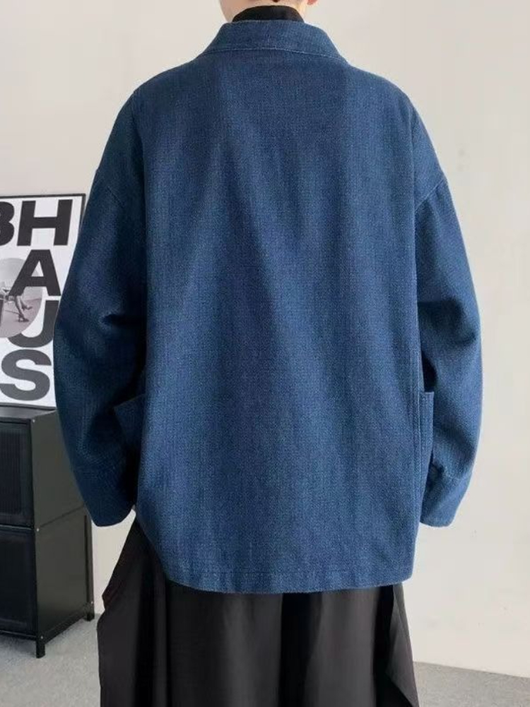 Vintage Japanse stijl denim ja - Men Formal Wear Coat recensie en prijs